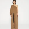 Belted Wide Leg Pants Twill