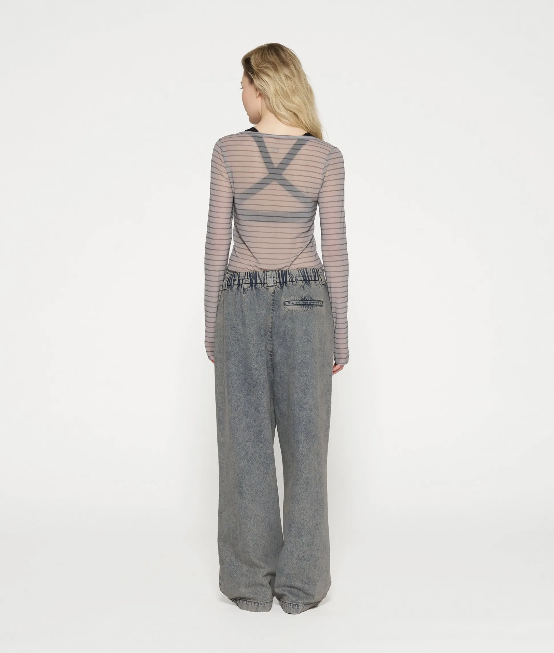 Mesh Tee Pinstripe