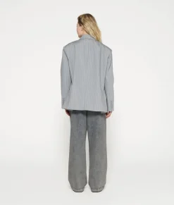 Oversized Pinstripe Blazer