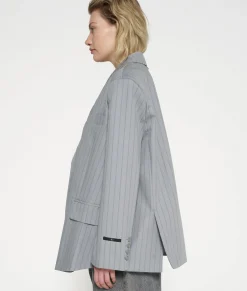 Oversized Pinstripe Blazer