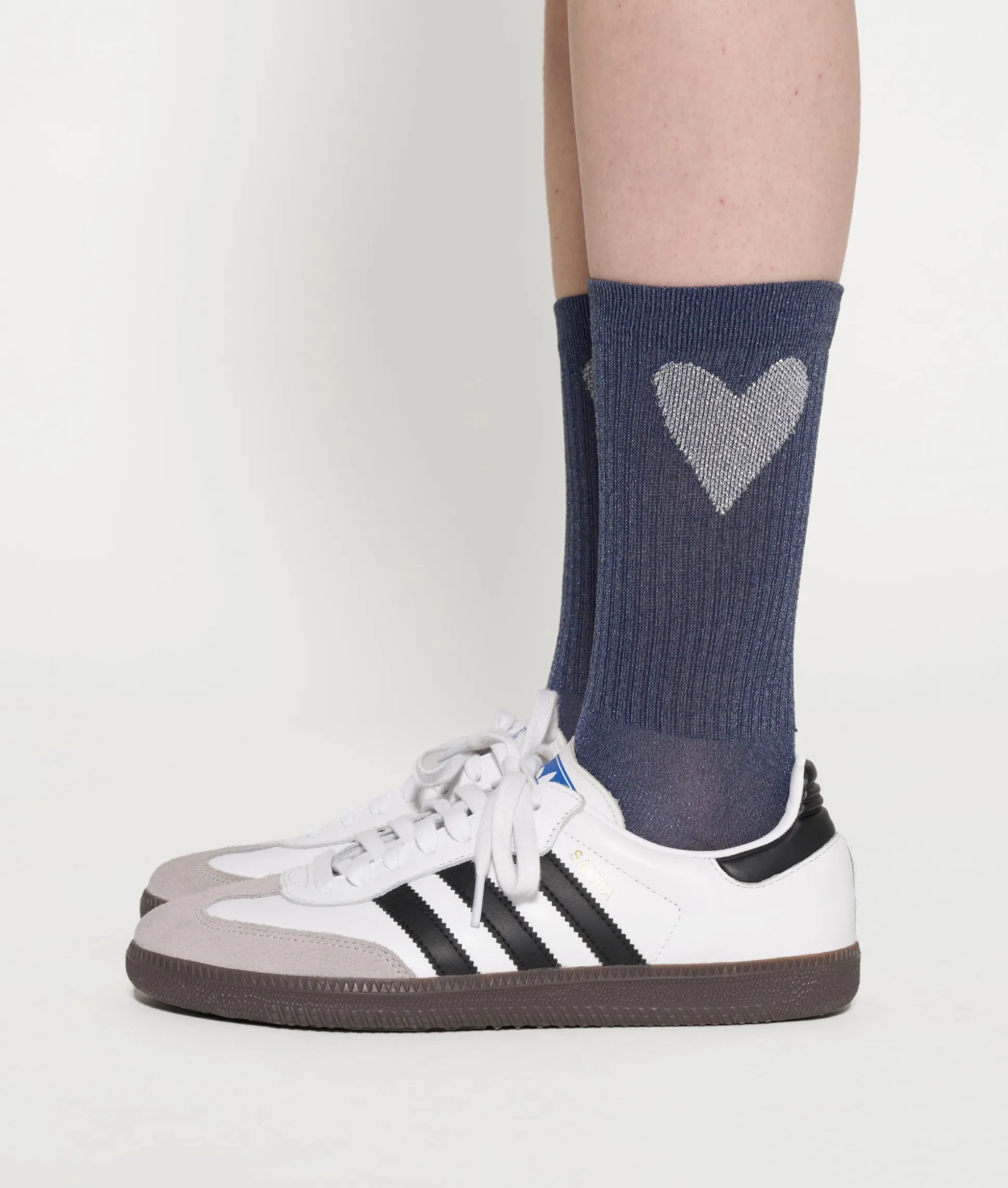 Socks Lurex Heart