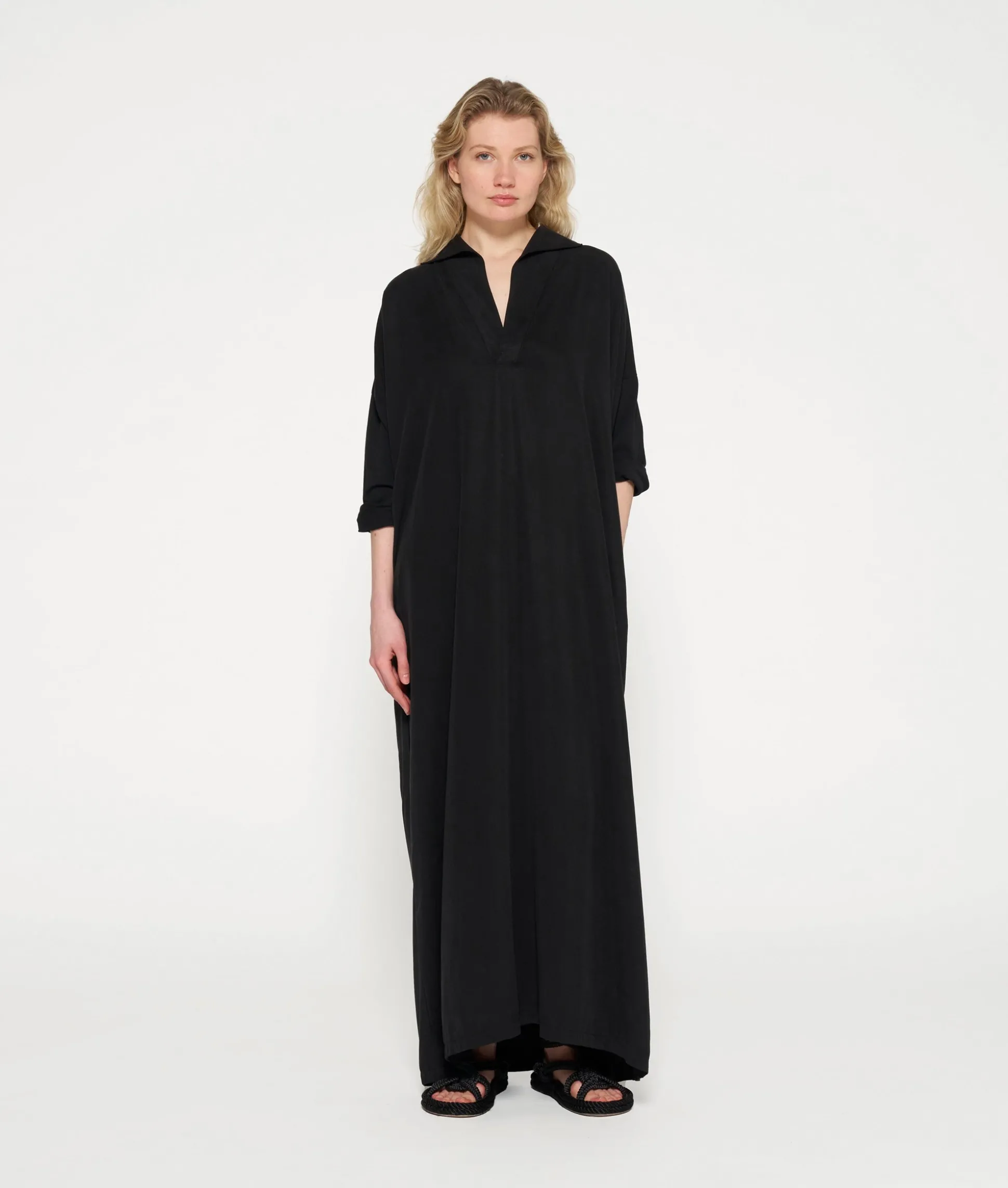 Standing Collar Maxi Dress